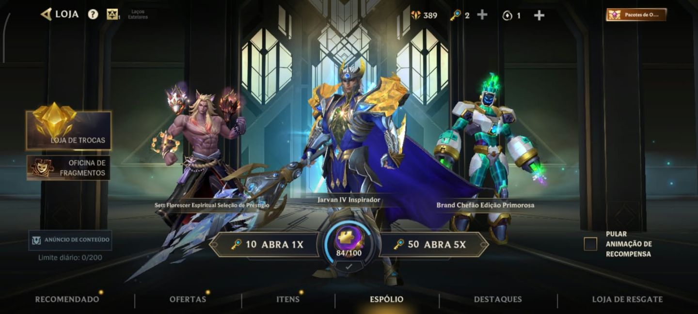Conta de Wild Rift
