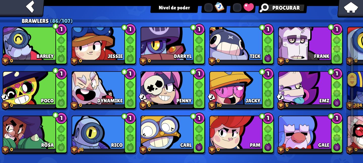 CONTA BRAWL STARS | 24K+ TROFÉUS | 86 BRAWLERS | 12 LENDÁRIOS