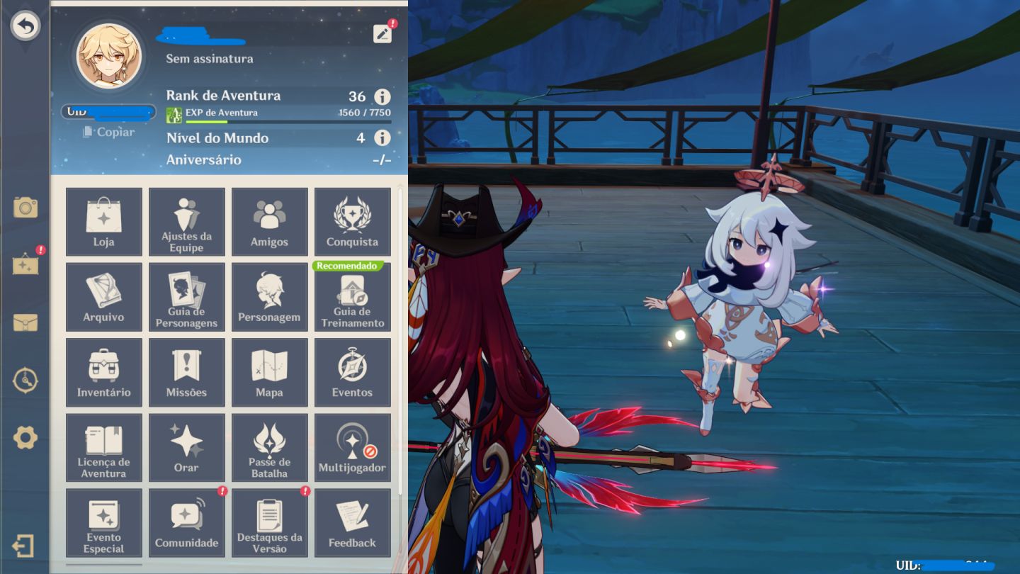 Conta Genshin Chasca+BIS