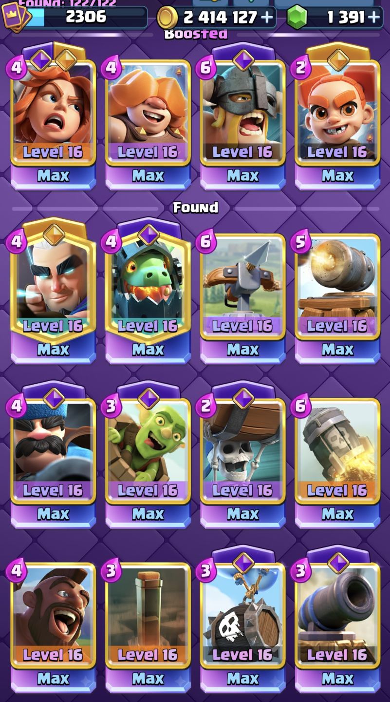 Conta Clash Full Max (todas as cartas/evos/heroi)