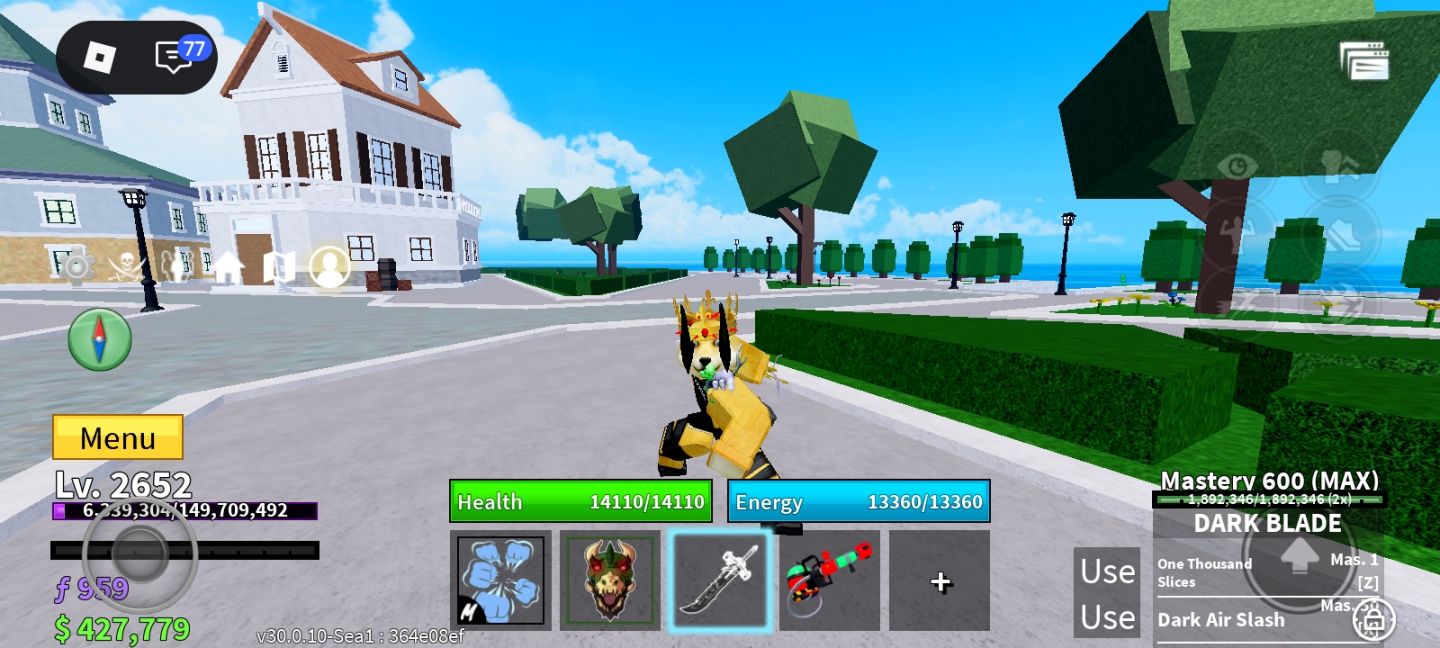 Conta Roblox (project slayers, 1 limited itens, Blox Fruits)