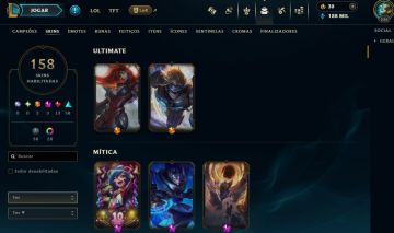 FULL ACESSO - 158 SKINS - TODOS CAMPEÕES - LEVEL 536 - 188 MIL ESSENCIA AZUL