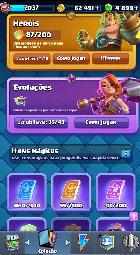 Conta de Clash Royale