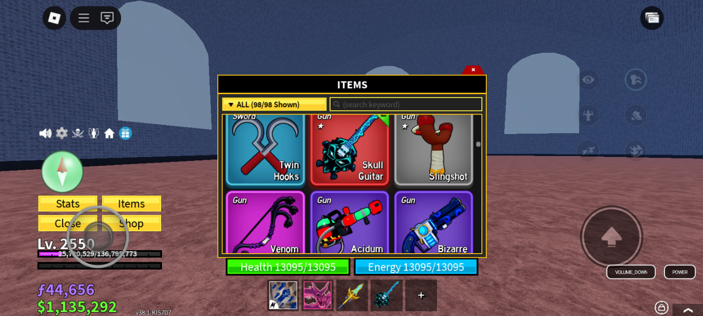 Conta upada em Blox fruits , boa para iniciar no game