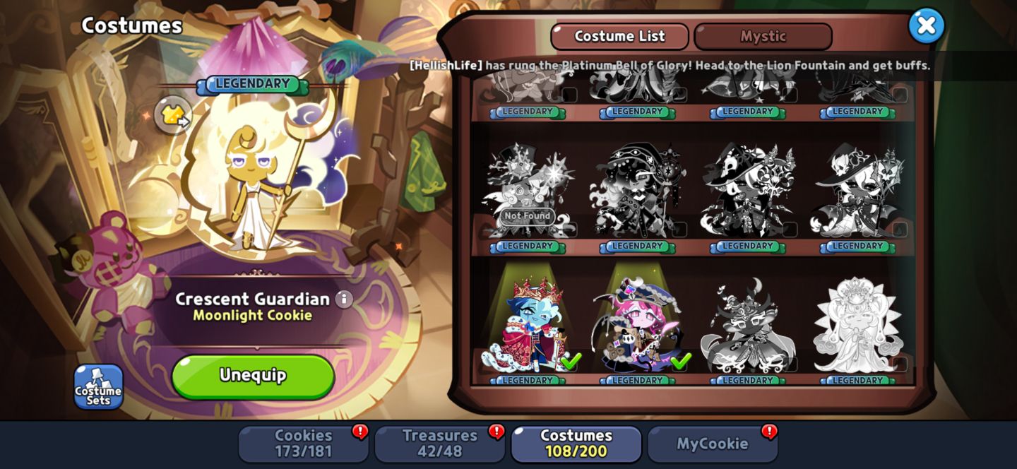 Conta CRK End-Game High Tier | 173/181 Cookies| Ancients/Beasts/Lendários+Guests