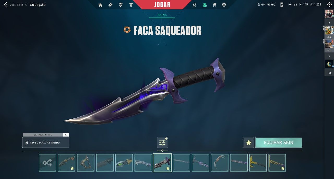 CONTA DE VALORANT COM MAIS DE 20 SKINS RARAS