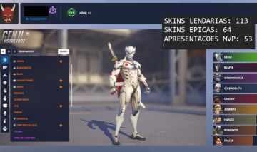 CONTA ANTIGA DE OVERWATCH (2018) + 100 SKINS LENDARIAS