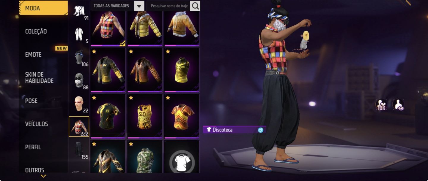 Conta de Free Fire, Antiga e rara, com varias Skin !!!
