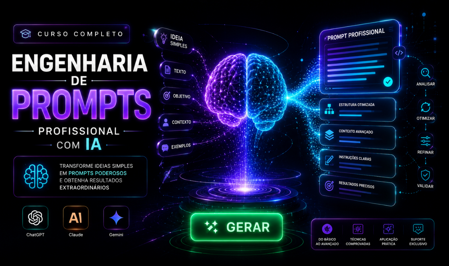 CURSO ENGENHARIA DE PROMPTS | IA PARA CÓDIGO, AGENTES E COPY | VITALÍCIO