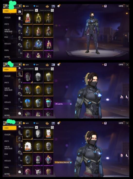 Conta Free Fire 6 Anos - 223 Peitorais - Level 65 - UMP Atributada - Conta Antig