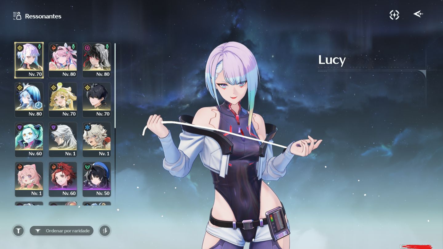 Conta com lucy s2 e assinatura, denia, chisa e tiros