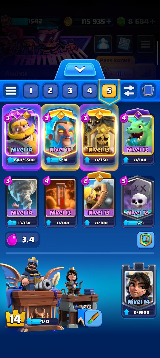 Conta Clash Royale Arena 21
