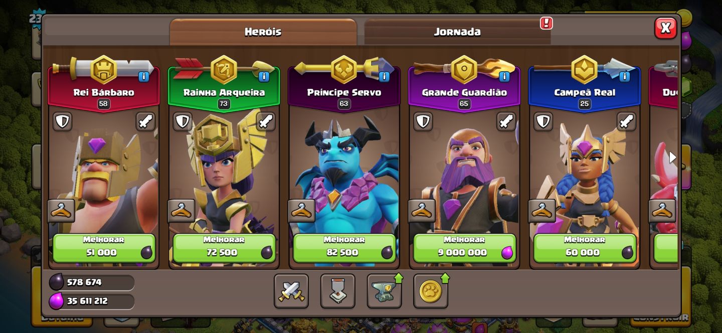 Clash of Clans CV17 | Nível 232 | 6 Construtores | 1.383 Gemas