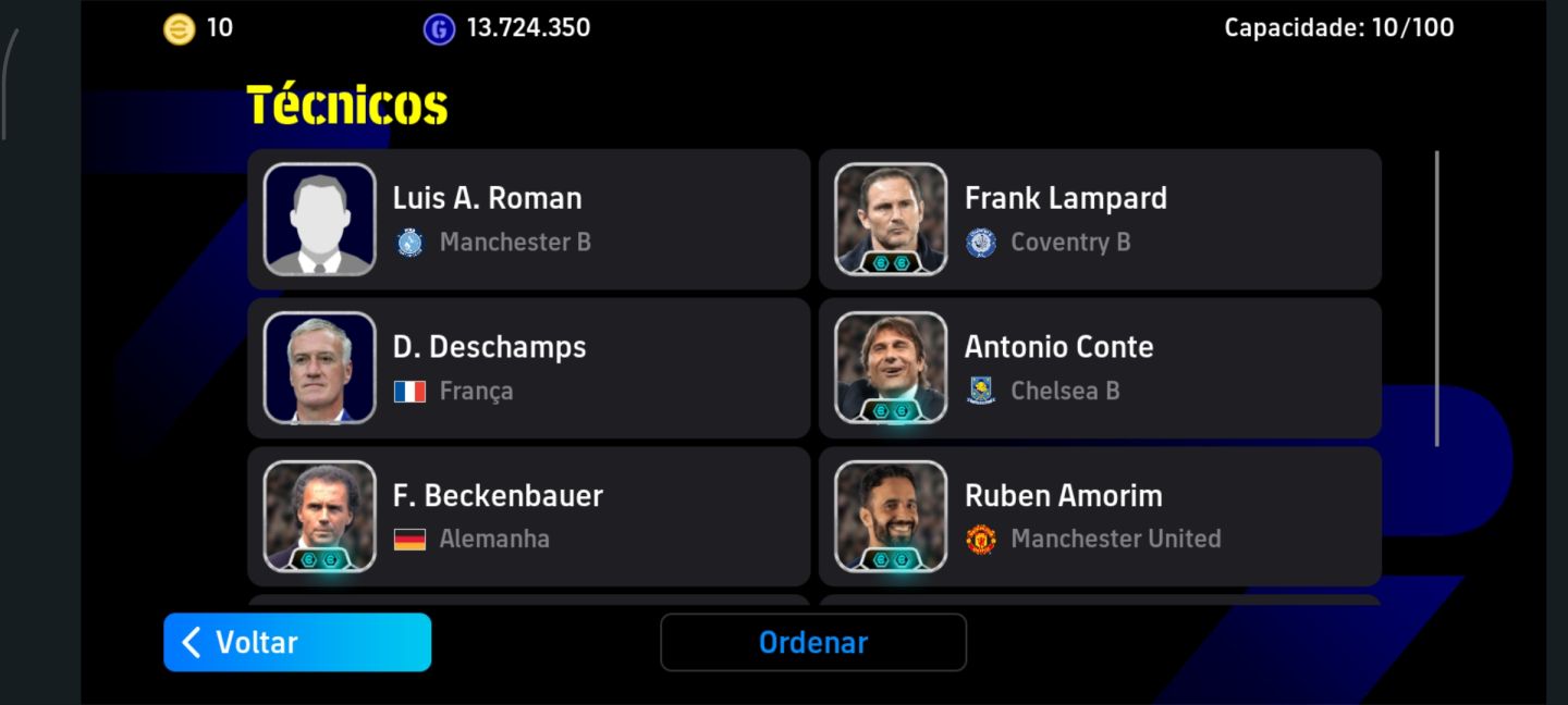 CONTA EFOOTBALL MOBILE RECHEADA DE ÉPICOS