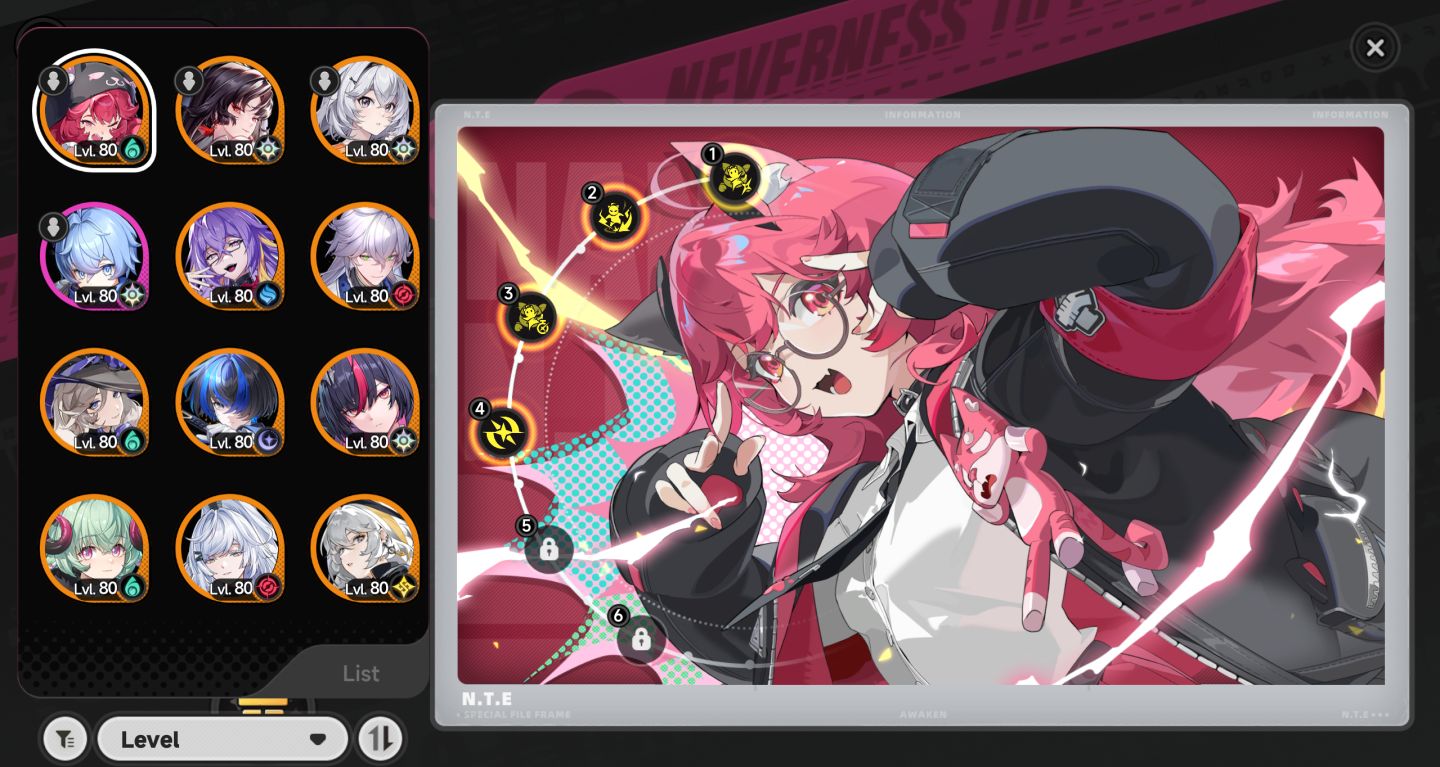 Conta NTE full lv 80