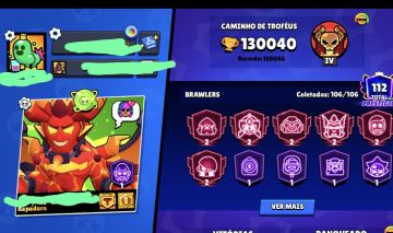 Conta Brawl stars Full 107 brawlers 2018+ COC Full Cv18