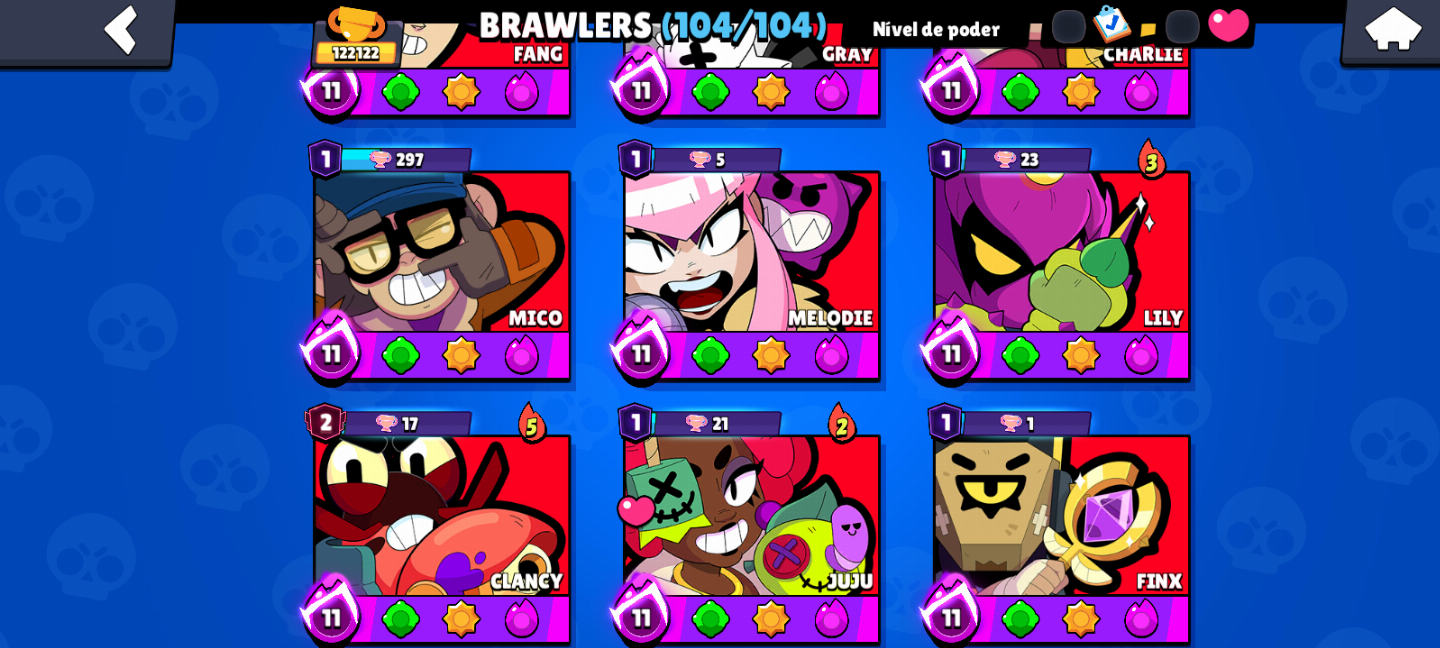 CONTA DE BRAWL STARS FULL COM DIVERSAS SKINS RARAS DIRETAMENTE PARA SEU E-MAIL