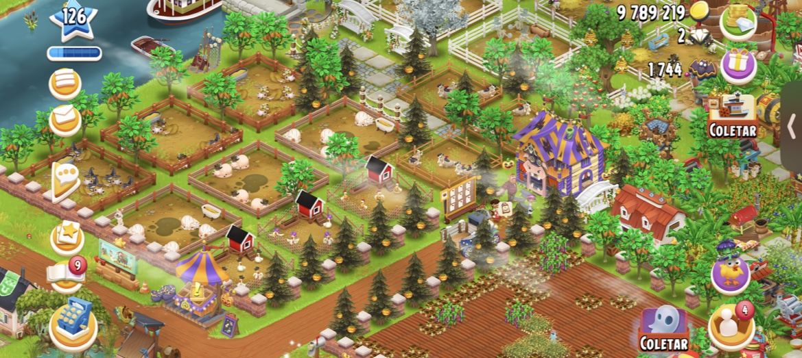 CONTA INCRIVEL HAY DAY | LVL 126 | TODAS AS MAQUINAS + 9.8 MILHOES DE MOEDAS