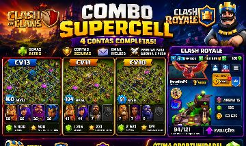 Combo Clash of Clans + Clash Royale | CV13 + CV11 + CV10 | Supercell ID