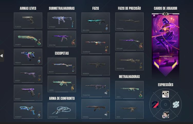 VALORANT LV90+ ex GOLD 2 4 SKINS + FACA PRELÚDIO DO CAOS! e outras skins raras
