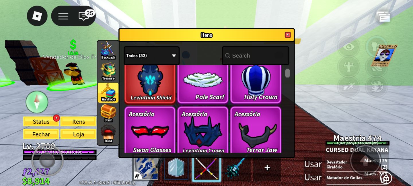 CONTA DE BLOX FRUITS COM PORTAL PERM ICE PERM E GAME PASSES E KING LEGACY MT BOA