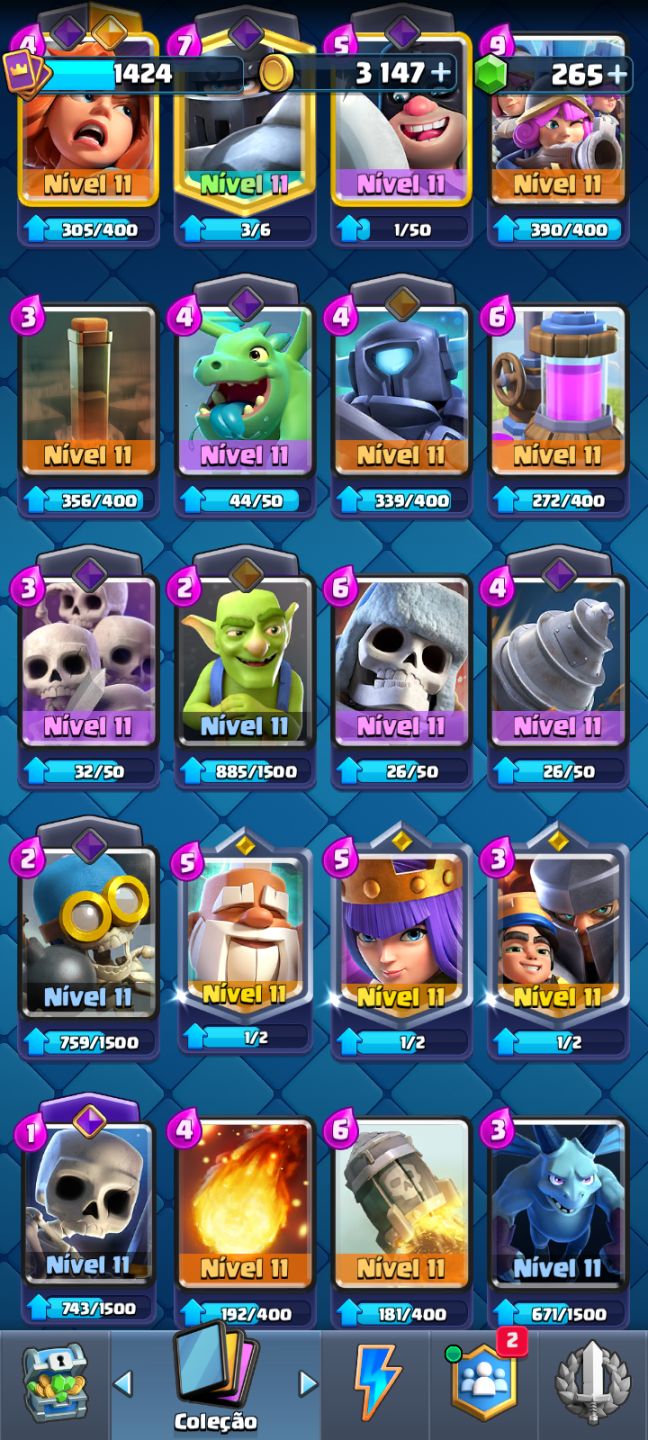CONTA DE CLASH ROYALE