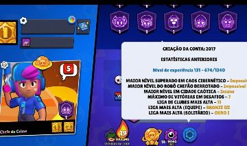 CONTA BRAWL STARS VETERANA 2017 | 103/103 BRAWLERS | 52 HIPERCARGAS ATÉ 10%.