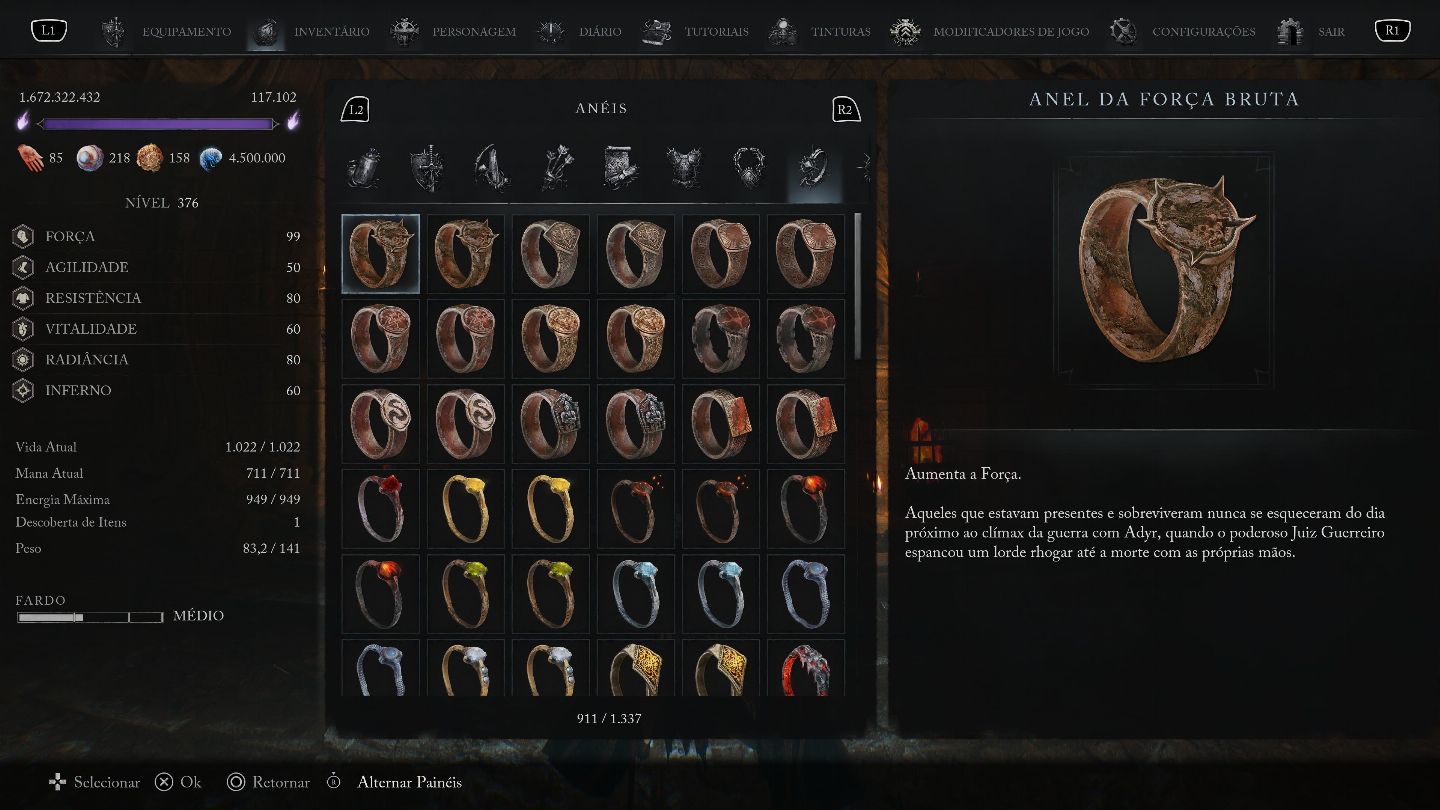 LORDS OF THE FALLEN - / Armaduras /Vigor (almas)/ Anéis e Pingentes + BRINDE