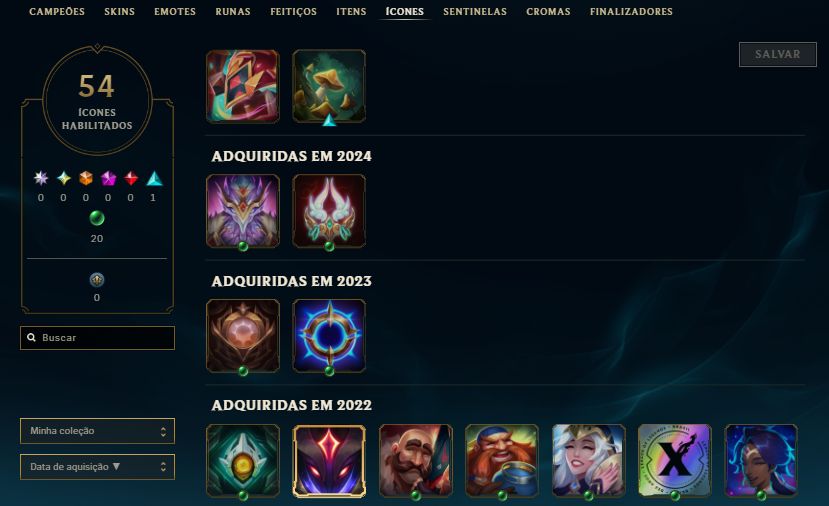 CONTA PLATINA 3 / 12 SKINS / GAREN CRIADOR MITICO / TALON VELHO OESTE / 4.6K EA