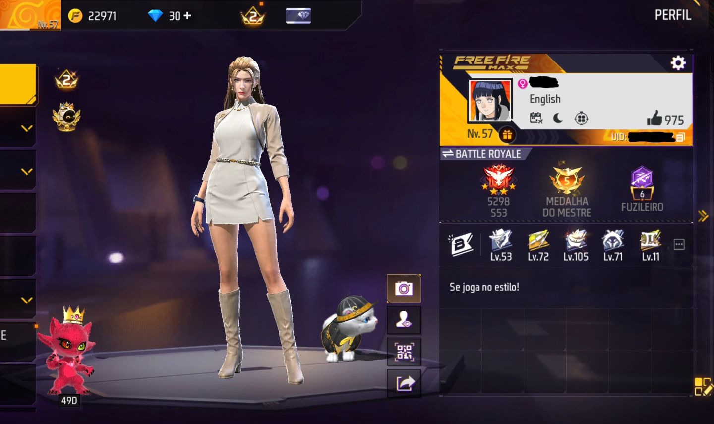 Conta Free Fire com Angelical(F)