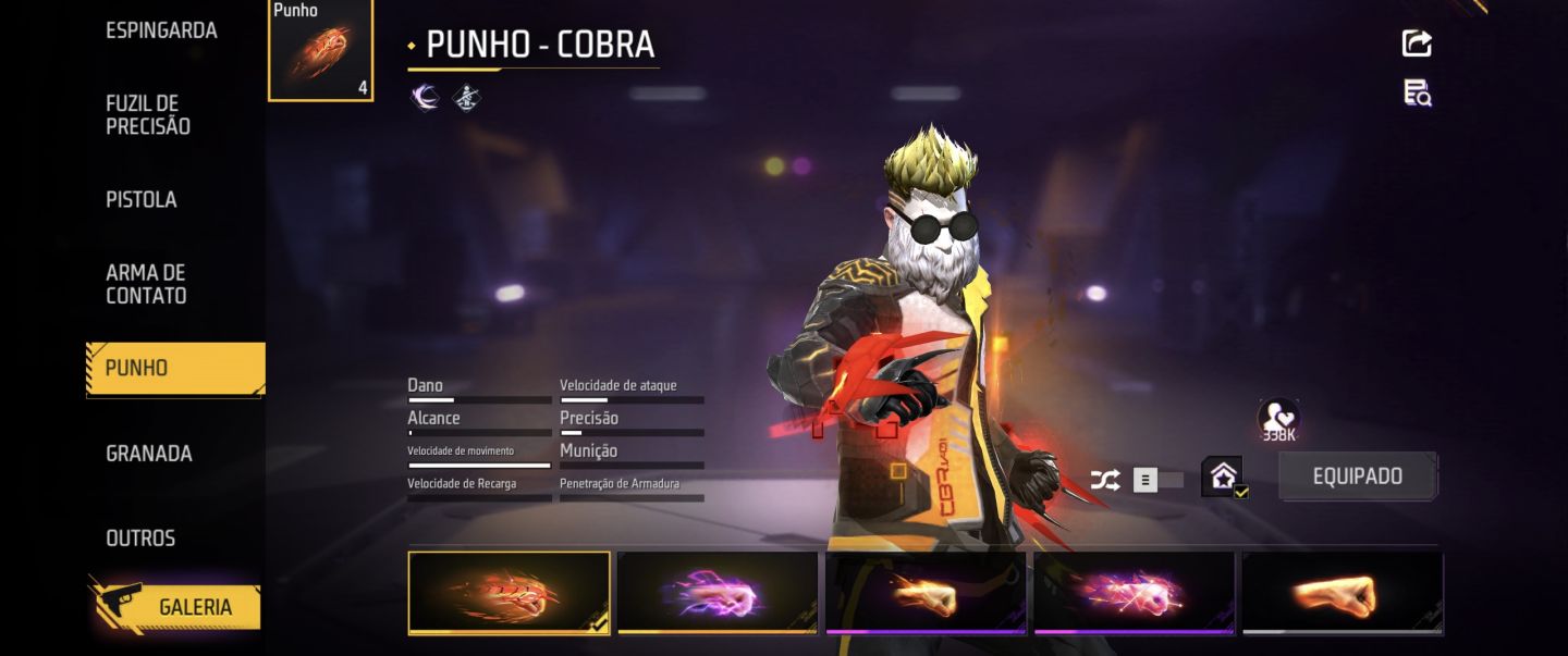 CONTA FREE FIRE RARA GEMADA! 4 PUNHOS, NIVEL 75, BARBINHA, ANGELICAL PUMA