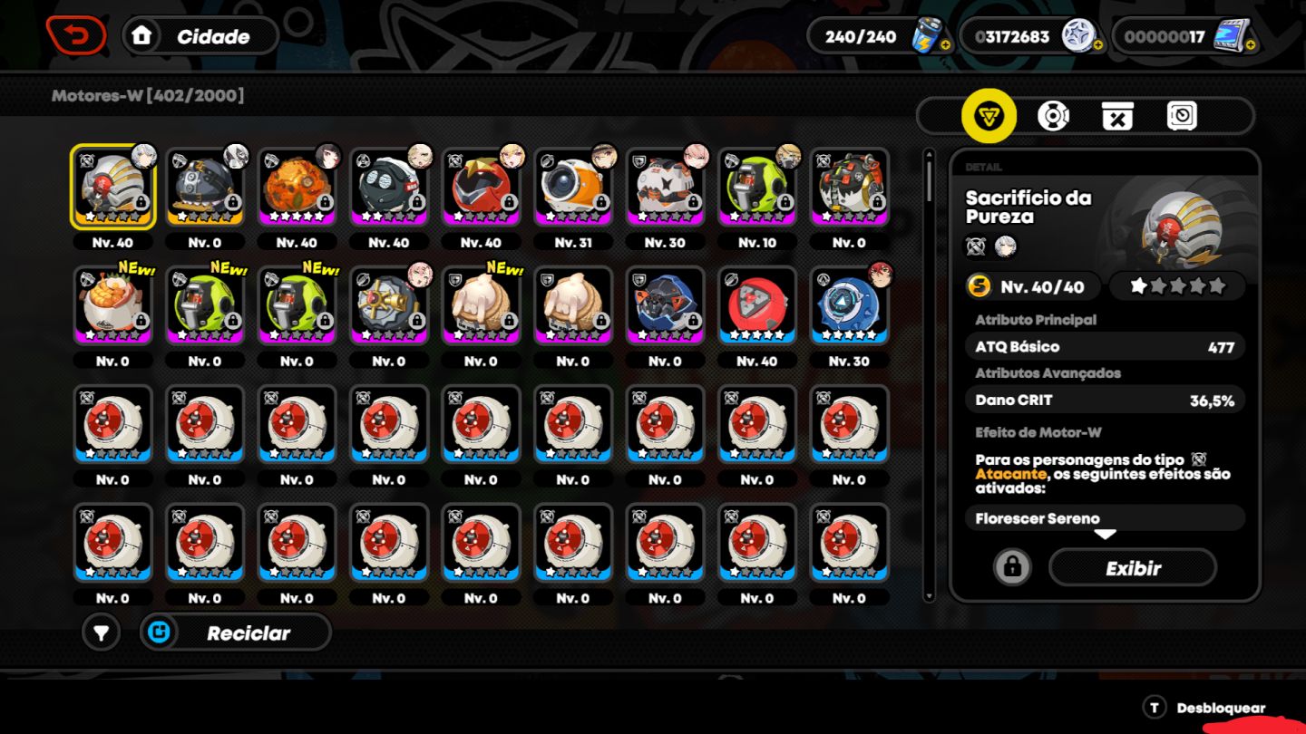 Conta HSR TL 67, Time Premium da SW999 + Skin da Sparxie + Time Premium de Dot +
