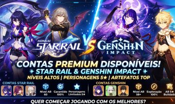 Conta Genshim e honkai com 5 ESTRELAS!!!