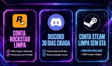 Contas rockstar, Discord , steam