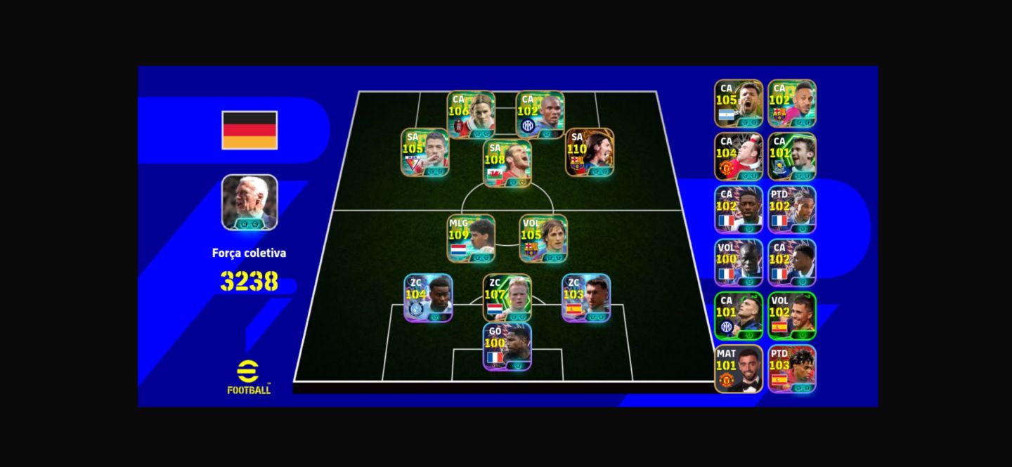 Conta efootball com Messi 110