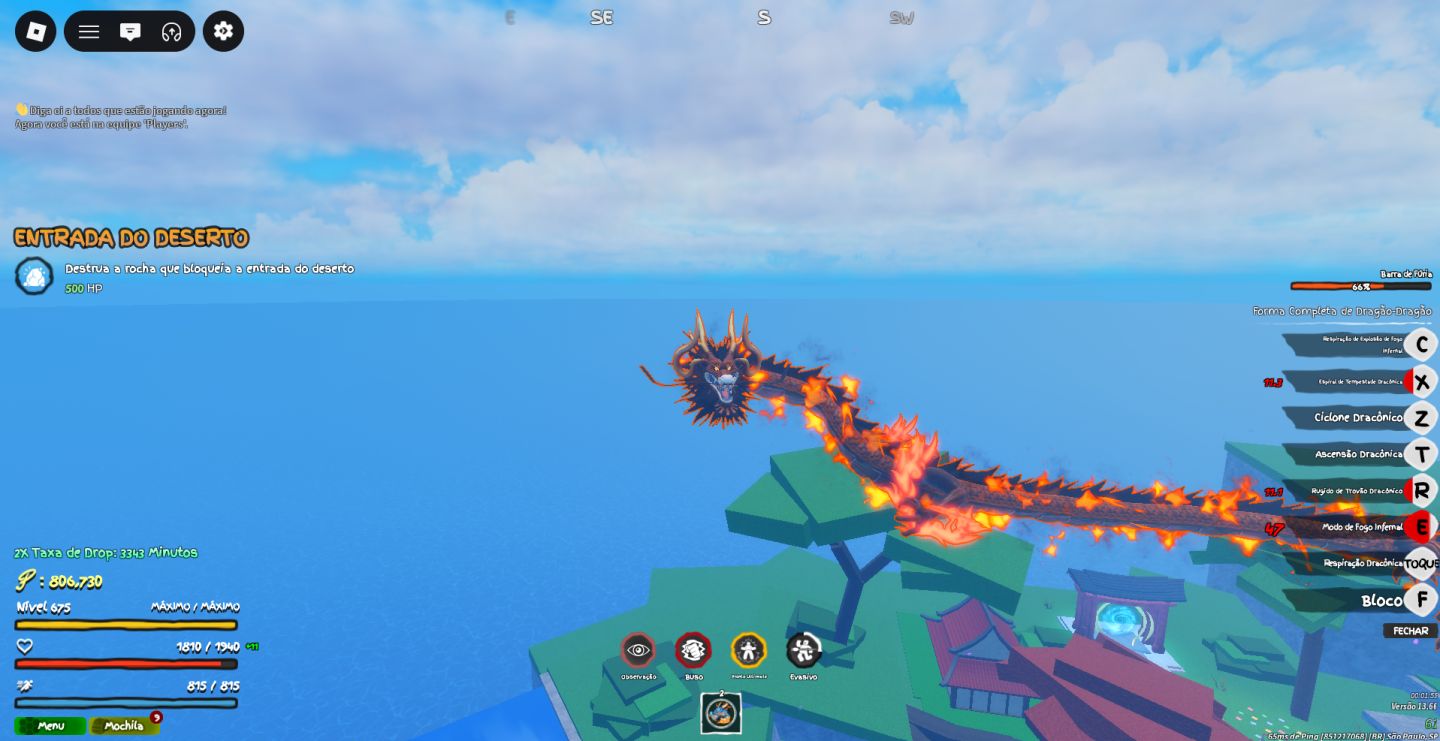 Conta Grand Piece Online com Dragon Lvl Max ,800K peli