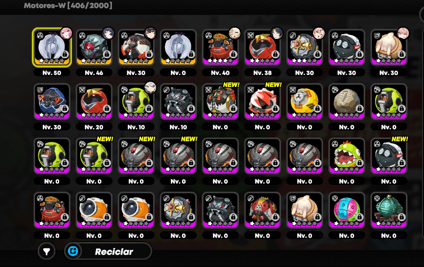Conta ZZZ - Ramielle + bis, Jane doe + skin + bis, Lucia, Harumasa, Zhao.