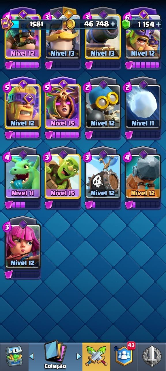 Conta clash royale +10k troféus 10 anos