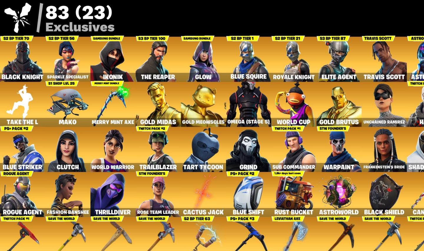 CONTA FORTNITE RARA | SKINS EXCLUSIVAS + ITENS OG | CONTA DE COLECIONADOR