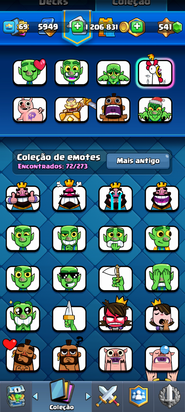CONTA CLASH ROYALE! Nível 69, Arena 28