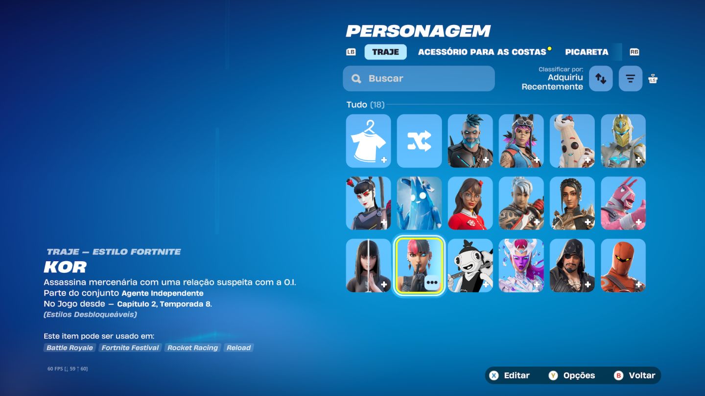 CONTAS FORTNITE COM LARA CROFT / KOR ESCOLHA UMA DAS DUAS