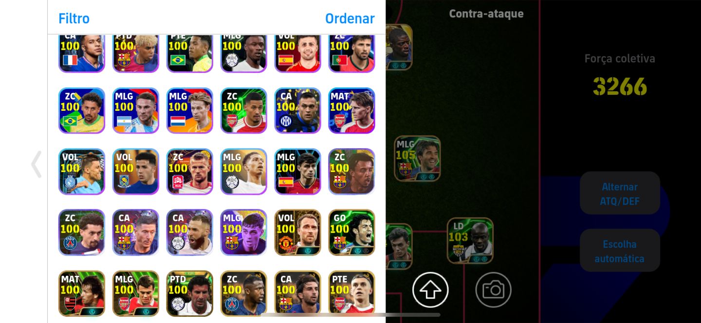 TÍTULO DO ANÚNCIO CONTA eFOOTBALL MOBILE JOGADORES TOP | ÓTIMO ELENCO