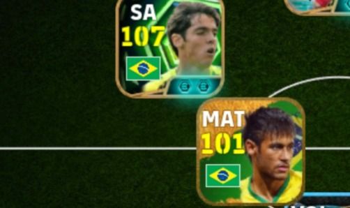 Conta Efootball Ios Android Kaka 107 do Brasil, ney raro de 2014 do pack!