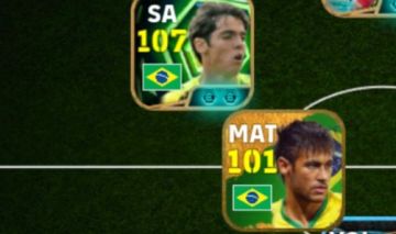 Conta Efootball Ios Android Kaka 107 do Brasil, ney raro de 2014 do pack!