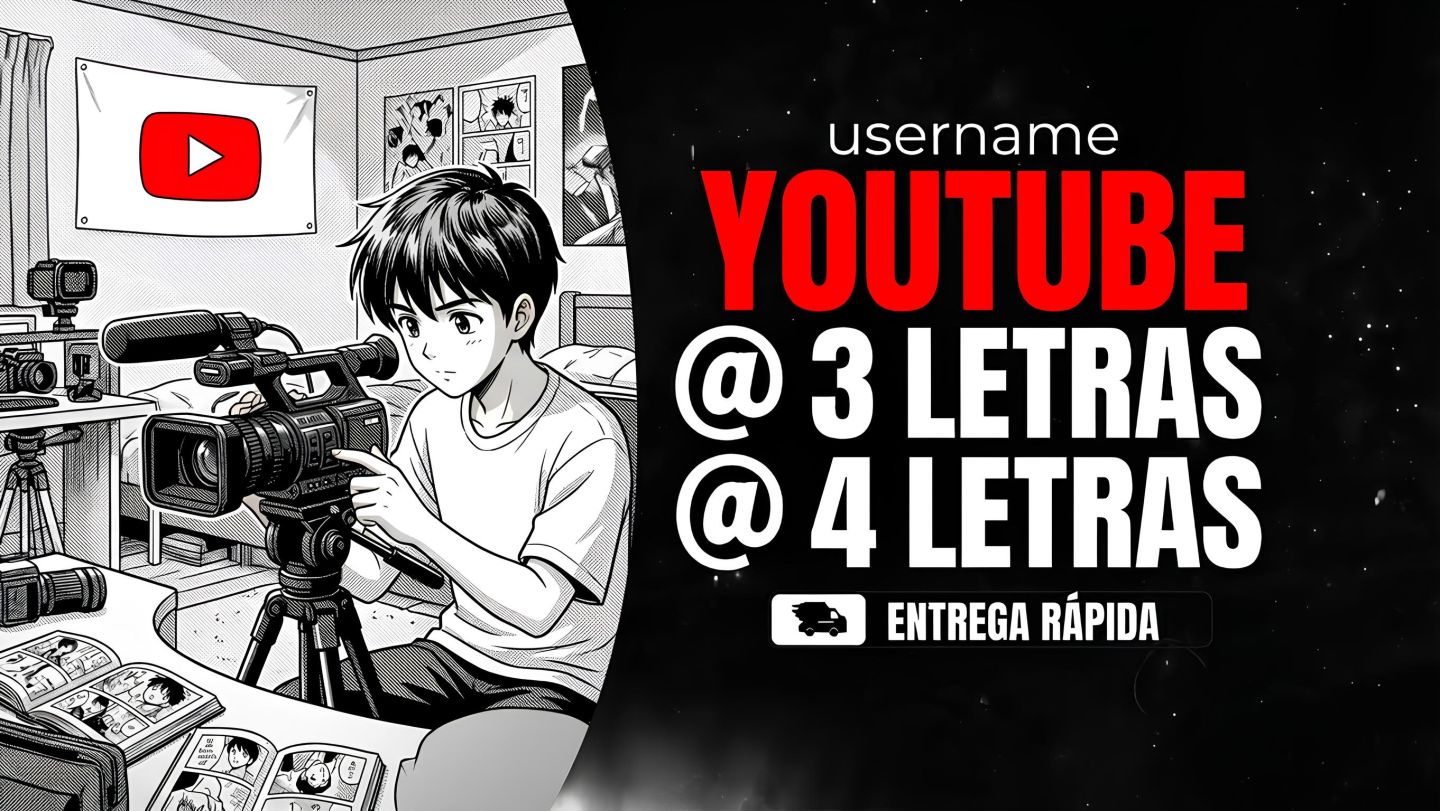 CONTA YOUTUBE | USER 3 LETRAS, 4 LETRAS (USERNAMES: 3L, 4L, PALAVRAS)