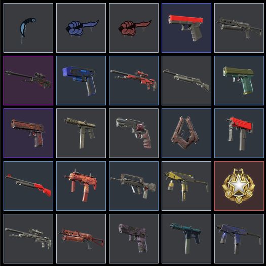 Inventario completo ou skins de cs2