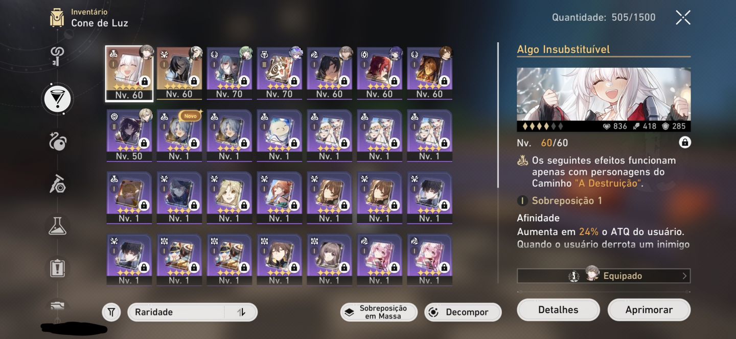 CONTA DE HONKAI STAR RAIL BOOTHILL+cone, SILVER WOLF999 E SPARXIE +t5