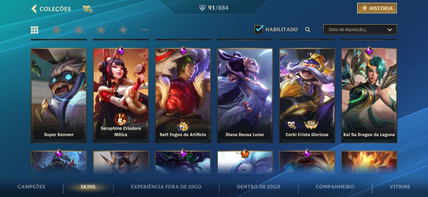 CONTA LOL A VENDA COM CROMAS E SKINS RARAS