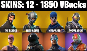 Conta Fortnite com SALVE MUNDO FUNDADOR | The Reaper | Elite Agent e 12 Skins