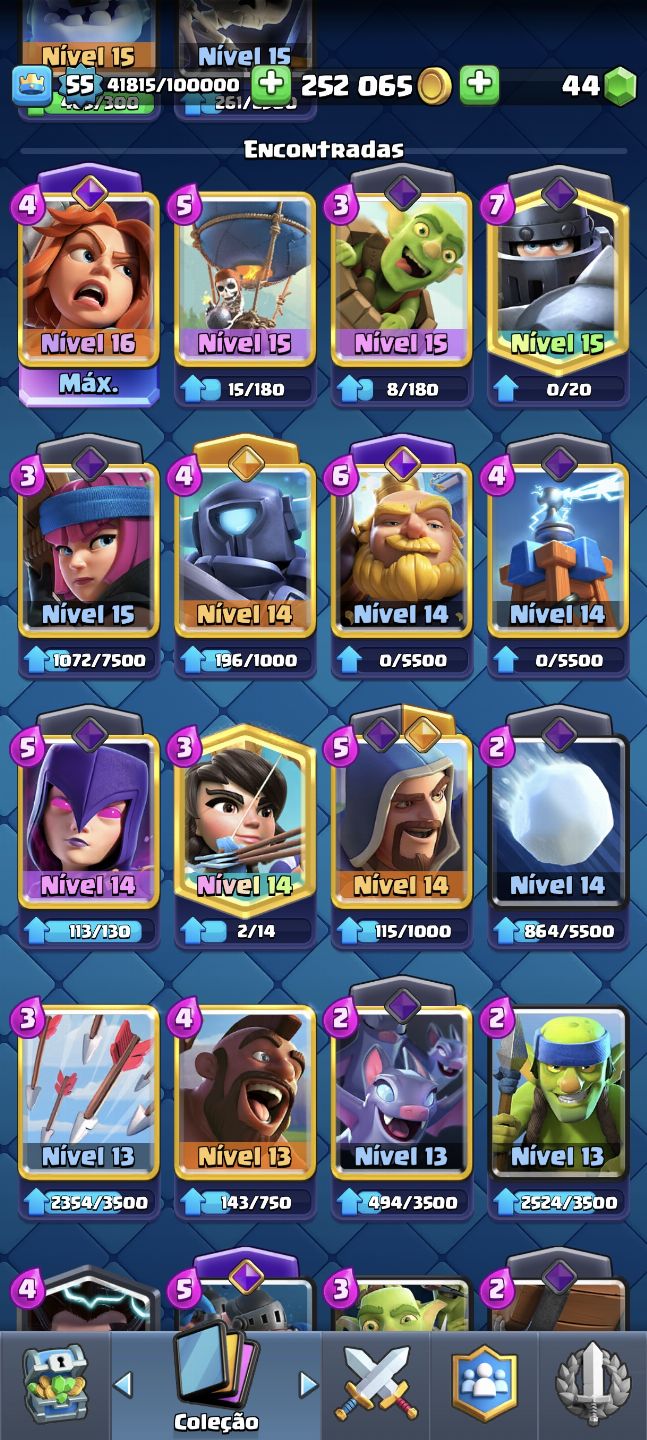 Conta Clash Royale antiga, arena 25, 10k de troféu